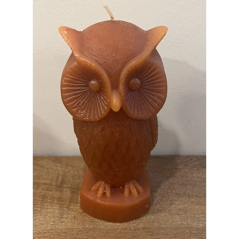 Better Homes & Gardens Silver Owl Candle Sleeve +‎ 2 Owl Candles Set Fall Decor